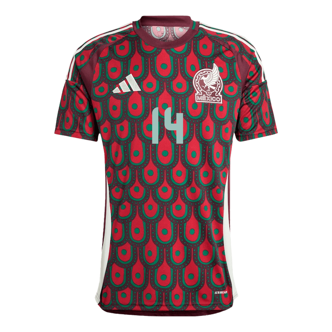 Men's Mexico CHICHARITO #14 Home Soccer Jersey Copa América 2024 Top Soccer Jerseys Store