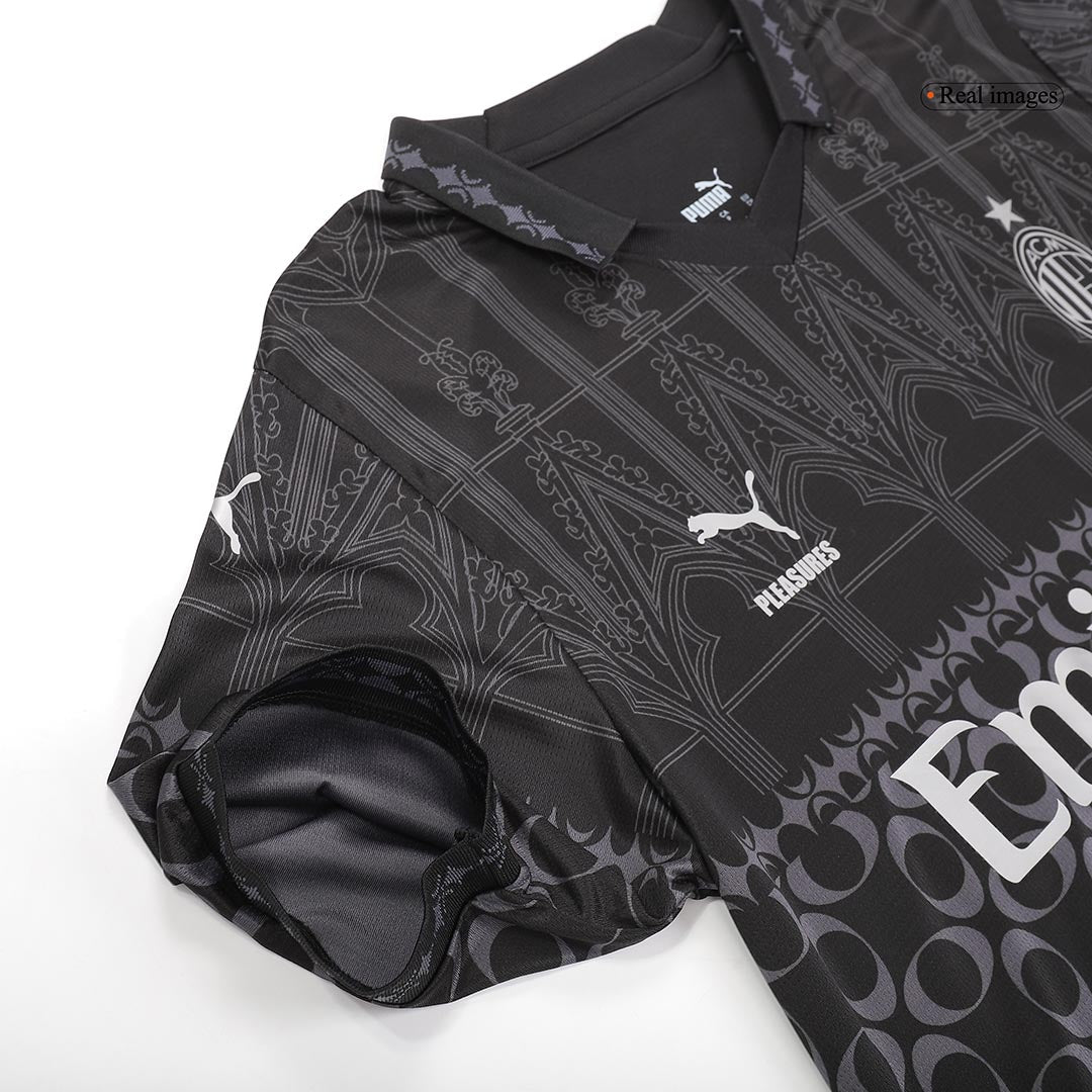 AC Milan X Pleasures Fourth Away Soccer Jersey 2023/24 Top Soccer Jerseys Store