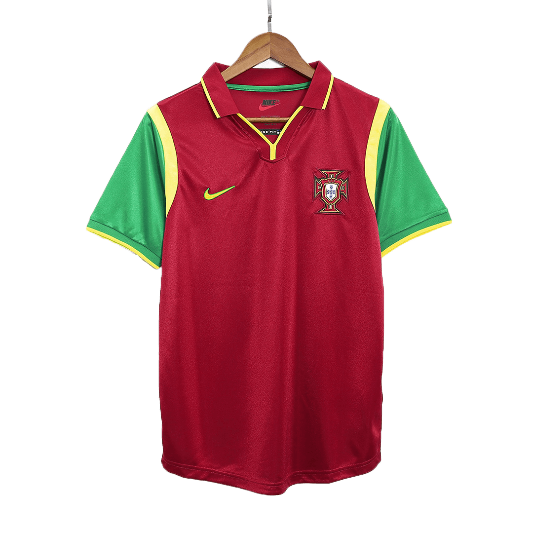 Portugal Home Retro Soccer Jersey 1999 Go Game Wear