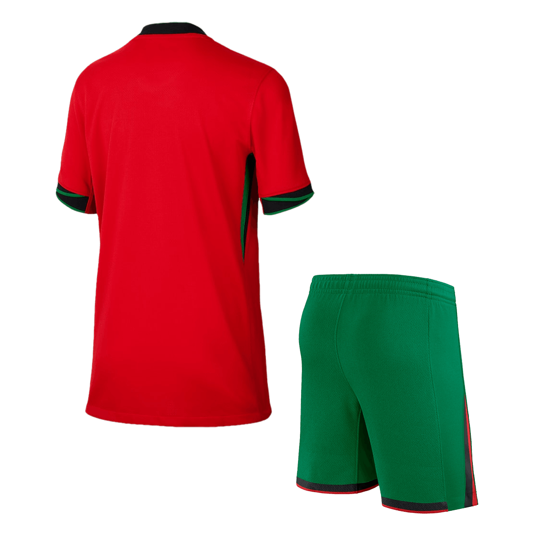 Kid's Portugal Home Jerseys Kit(Jersey+Shorts) Euro 2024 Go Game Wear