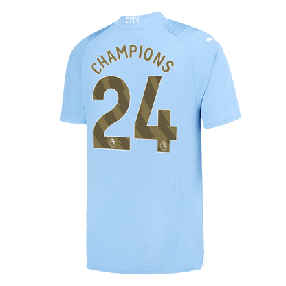 CHAMPIONS #24 Manchester City Home  Soccer Jersey 2023/24 Top Soccer Jerseys Store