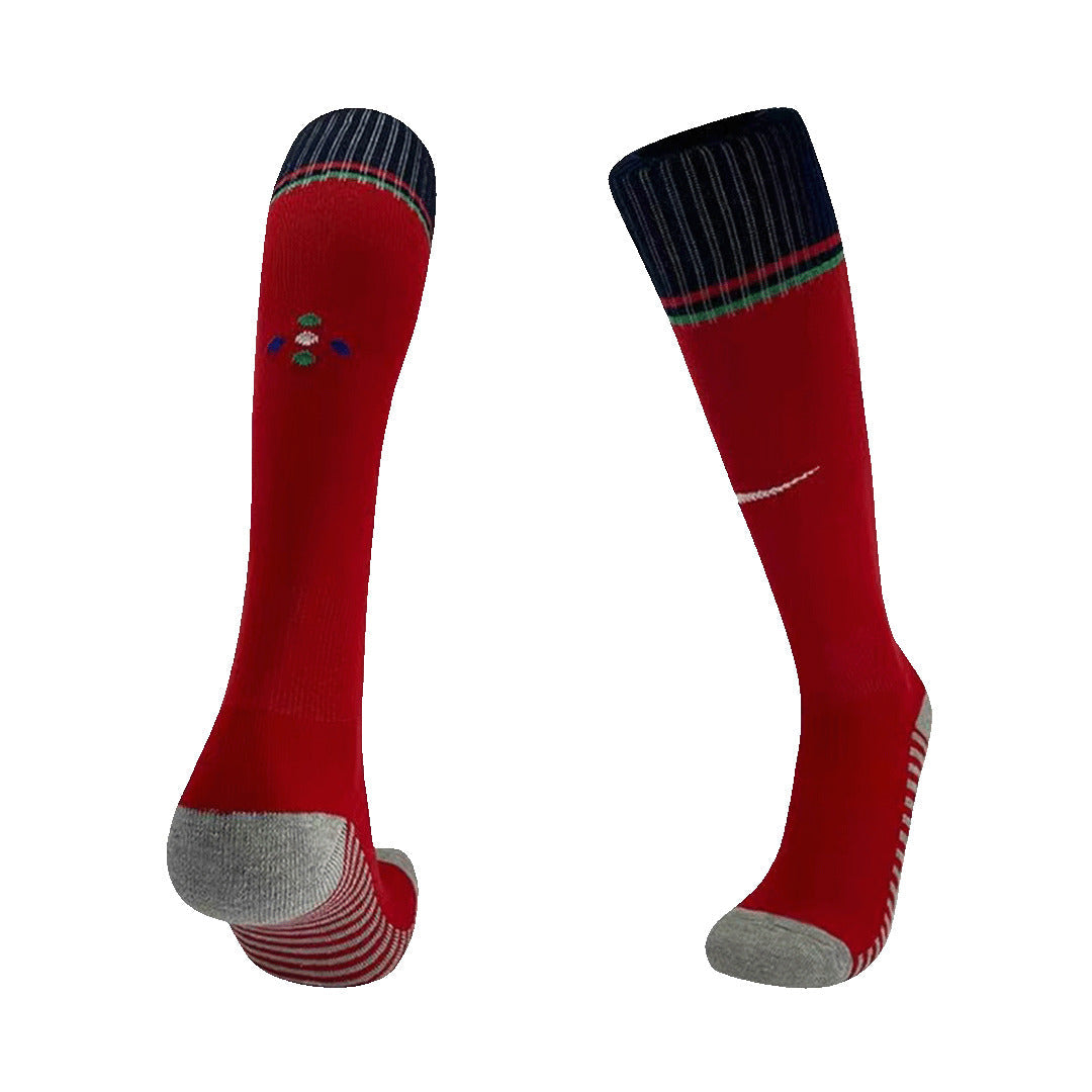 Kid's Portugal Home Soccer Socks Euro 2024 Go Game Wear