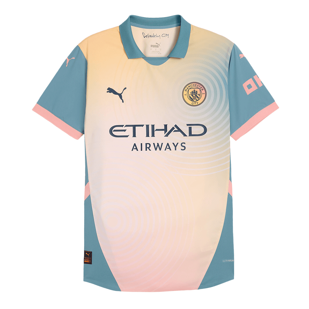 Player Version HAALAND #9 Manchester City Fourth Away  Soccer Jersey 2024/25- Definitely City (UCL) Top Soccer Jerseys Store