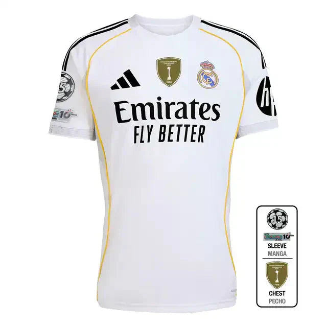 Real Madrid 2025/26 Home Soccer Jersey Go Game Wear