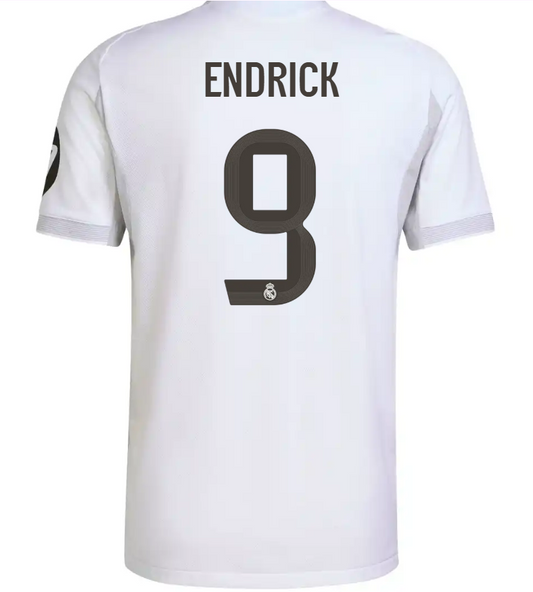Real Madrid ENDRICK#9 Home Soccer Jersey 2025/26 topsoccerjerseys.com