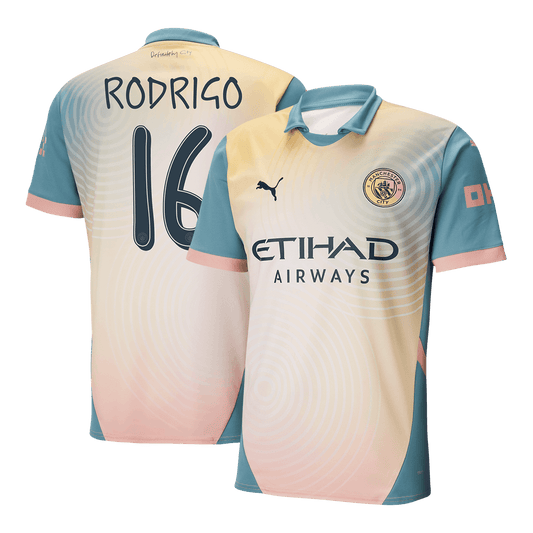 RODRIGO #16 Manchester City Fourth Away  Soccer Jersey 2024/25 - Definitely City (UCL) Top Soccer Jerseys Store