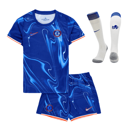 Kid's Chelsea Home  Soccer Jersey Kit(Jersey+Shorts+Socks) 2024/25 Top Soccer Jerseys Store
