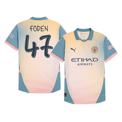 Player Version FODEN #47 Manchester City Fourth Away  Soccer Jersey 2024/25 - Definitely City Top Soccer Jerseys Store