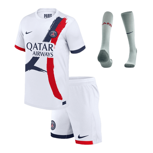 Kid's PSG Away  Soccer Jersey Kit(Jersey+Shorts+Socks) 2024/25 Top Soccer Jerseys Store