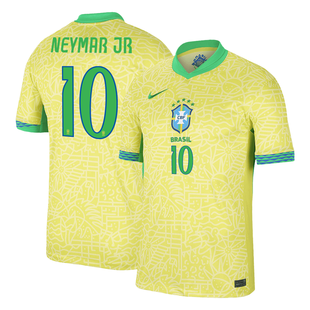 NEYMAR JR #10 Brazil Home  Soccer Jersey 2024 Top Soccer Jerseys Store