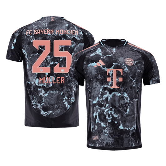 Player Version MÜLLER #25 Bayern Munich Away  Soccer Jersey 2024/25 Top Soccer Jerseys Store