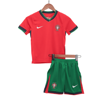 Kid's Portugal Home Jerseys Full Kit Euro 2024 Go Game Wear
