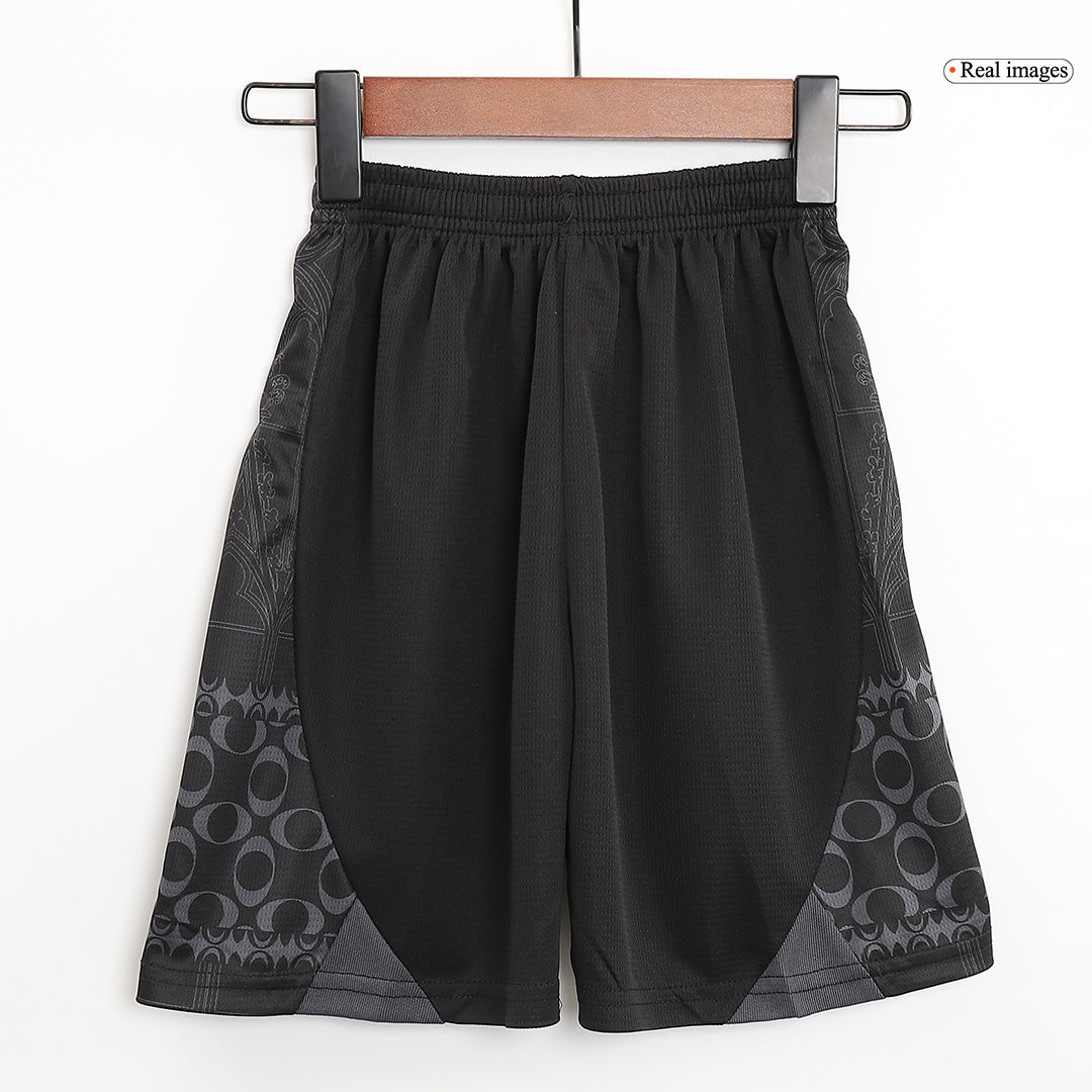 Kid's AC Milan x Pleasures Fourth Away  Soccer Jersey Kit(Jersey+Shorts) 2023/24 Top Soccer Jerseys Store