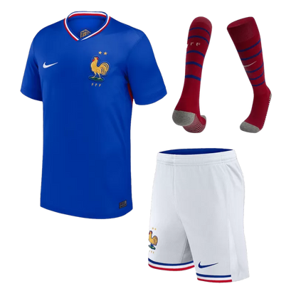 France Home Soccer Jersey Kit (Jersey+Shorts+Socks) Euro 2024