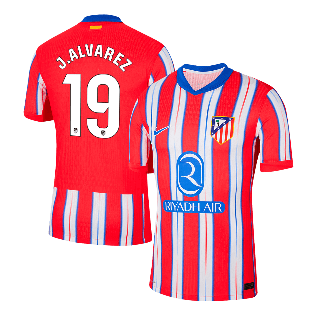 Player Version J.ALVAREZ #19 Atletico Madrid Home  Soccer Jersey 2024/25 Top Soccer Jerseys Store