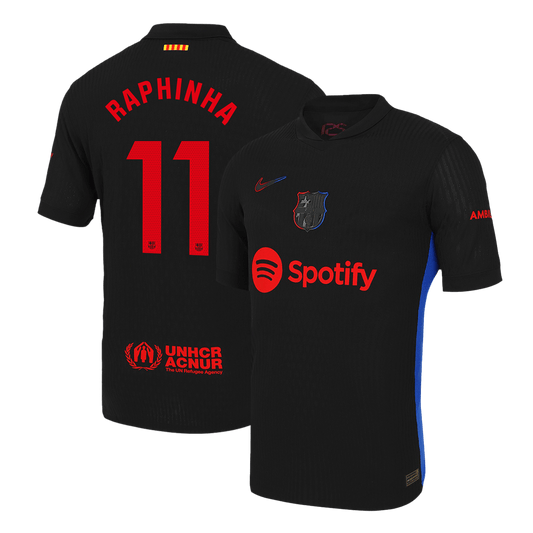 Player Version RAPHINHA #11 Barcelona Away  Soccer Jersey 2024/25 Top Soccer Jerseys Store