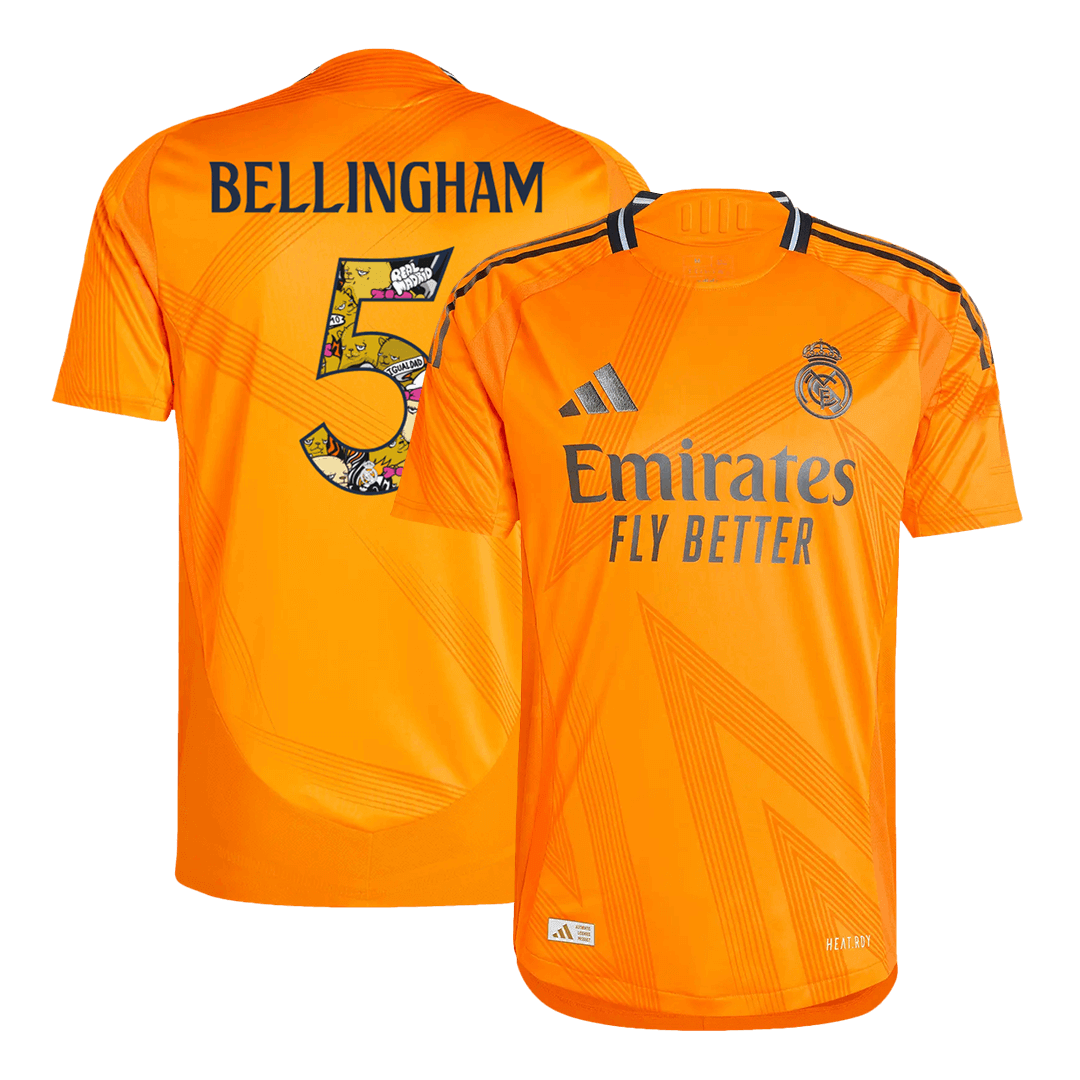 Player Version BELLINGHAM #5 Real Madrid Away  Soccer Jersey 2024/25 - Bear Champ Font Top Soccer Jerseys Store