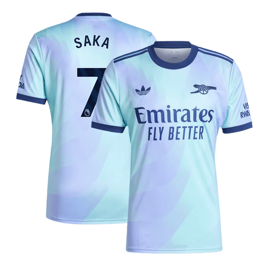 SAKA #7 Arsenal Third Away  Soccer Jersey 2024/25 Top Soccer Jerseys Store