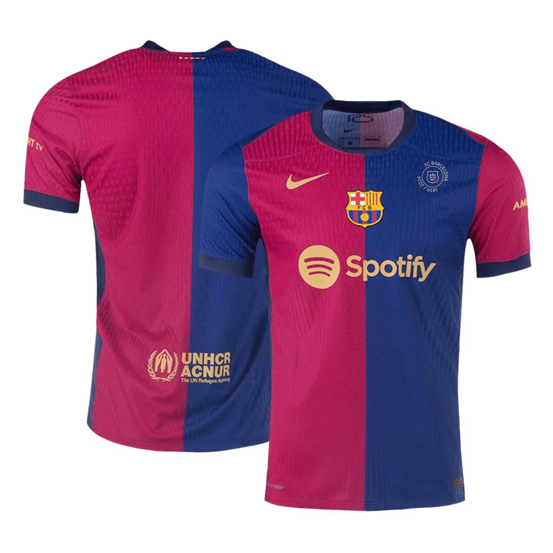 Player Version Barcelona Home  Soccer Jersey 2024/25 - 125th Anniversary Top Soccer Jerseys Store