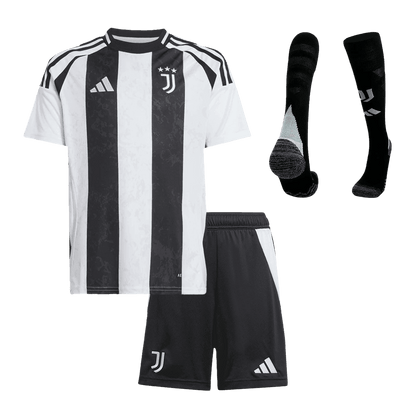 Kid's Juventus Home  Soccer Jersey Kit(Jersey+Shorts+Socks) 2024/25 Top Soccer Jerseys Store