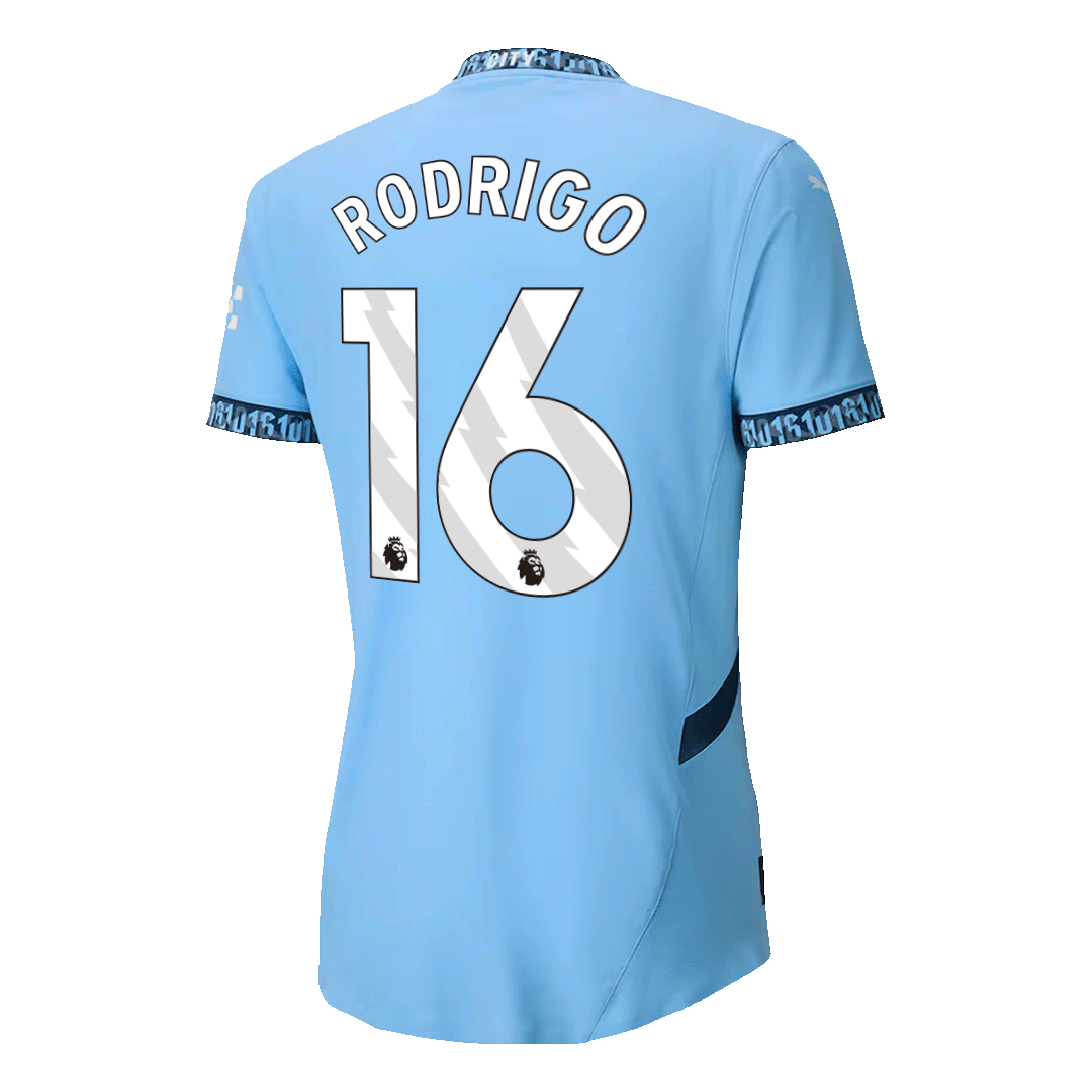 Player Version RODRIGO #16 Manchester City Home  Soccer Jersey 2024/25 Top Soccer Jerseys Store