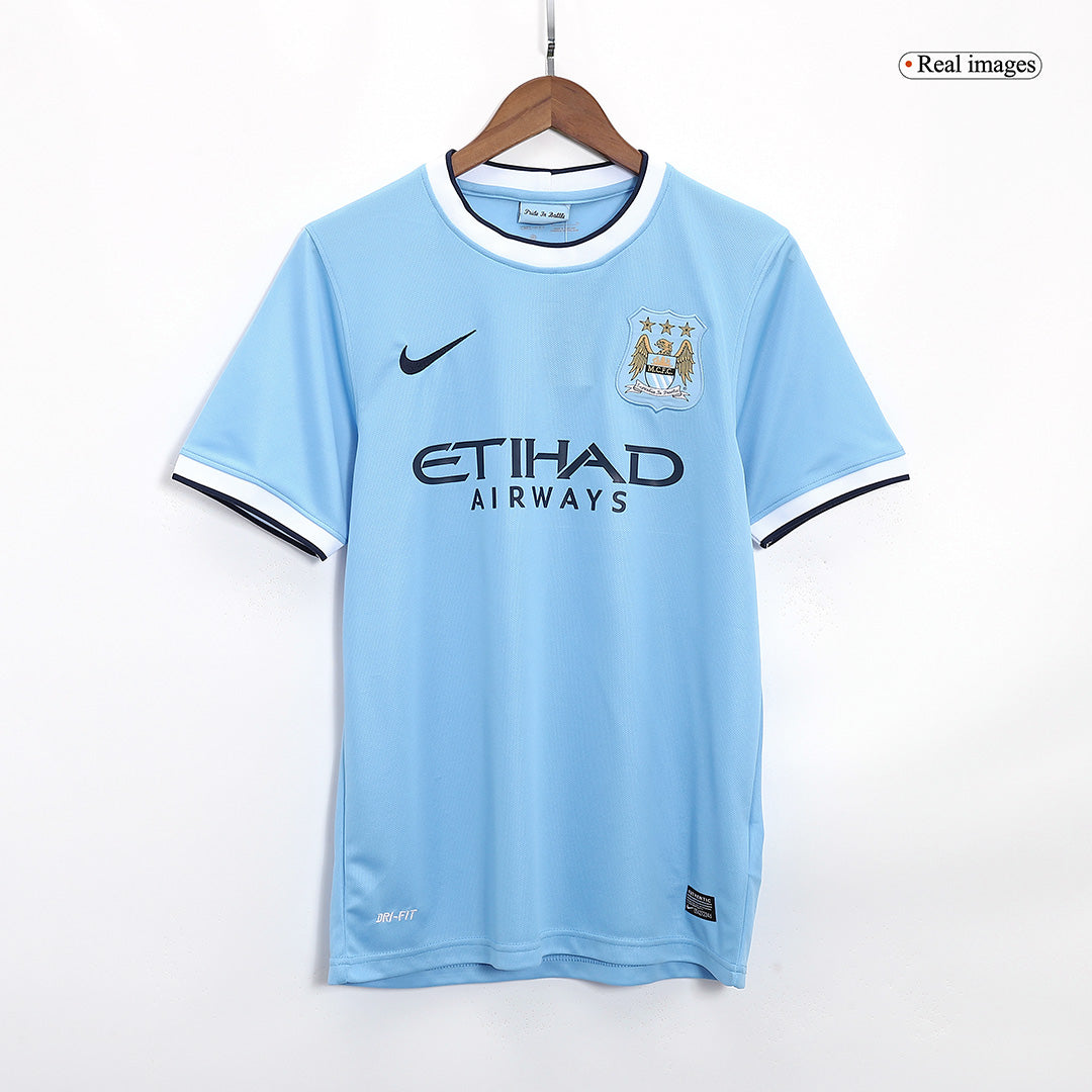 Retro 2013/14 Manchester City Home  Soccer Jersey Top Soccer Jerseys Store