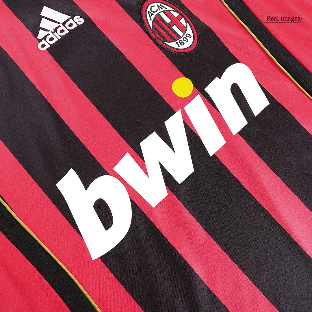 Retro MALDINI #3 2006/07 AC Milan Home Long Sleeve  Soccer Jersey Top Soccer Jerseys Store