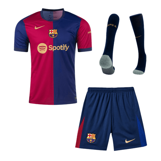 Barcelona Home  Soccer Jersey Kit(Jersey+Shorts+Socks) 2024/25 Top Soccer Jerseys Store