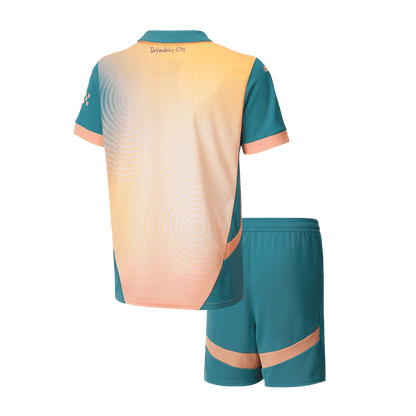 Kid's Manchester City Fourth Away  Soccer Jersey Kit(Jersey+Shorts) 2024/25- Definitely City (UCL) Top Soccer Jerseys Store
