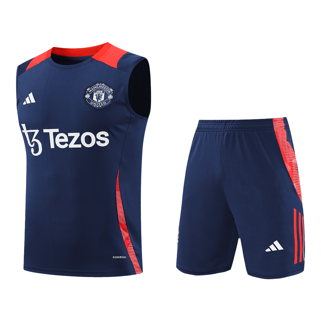 Manchester United Pre-Match  Soccer Jersey Vest Kit(Jersey+Shorts) 2024/25 Top Soccer Jerseys Store