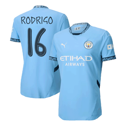 Player Version RODRIGO #16 Manchester City Home  Soccer Jersey 2024/25 - UCL Top Soccer Jerseys Store