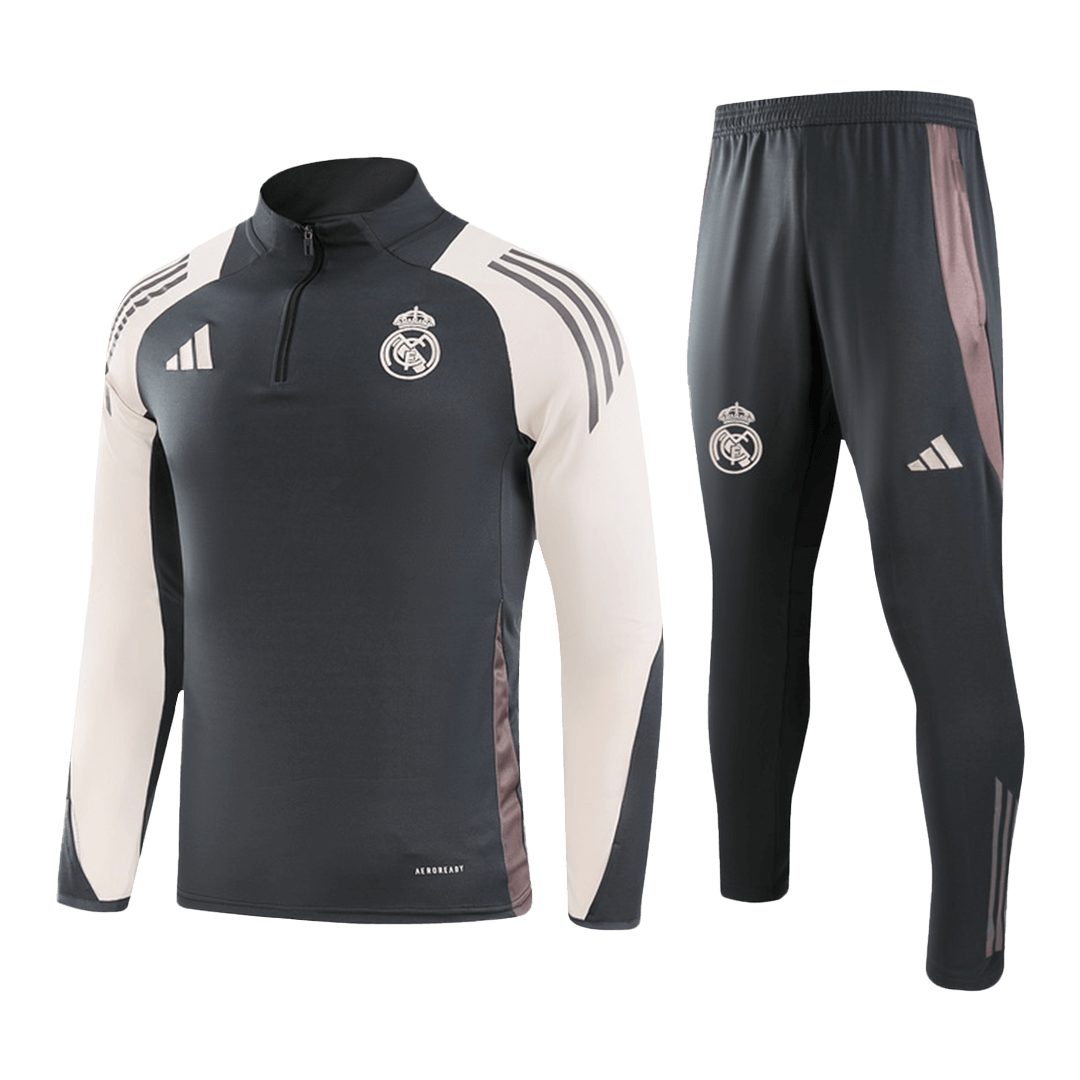 Real Madrid Zipper Sweatshirt Kit(Top+Pants) 2024/25 Top Soccer Jerseys Store