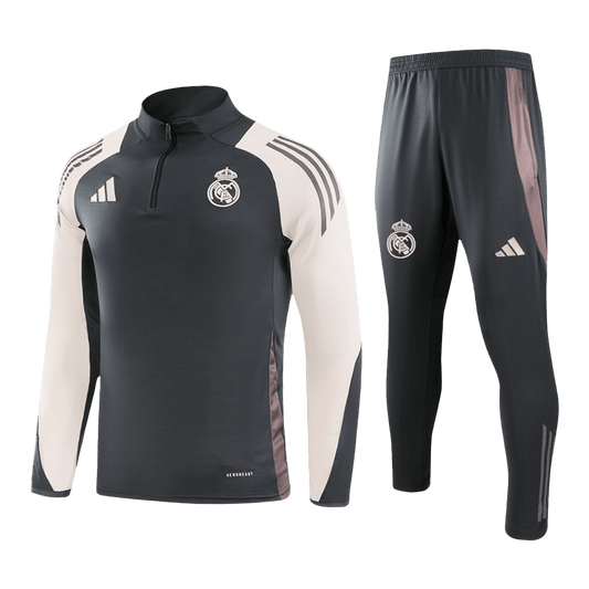 Real Madrid Zipper Sweatshirt Kit(Top+Pants) 2024/25 Top Soccer Jerseys Store