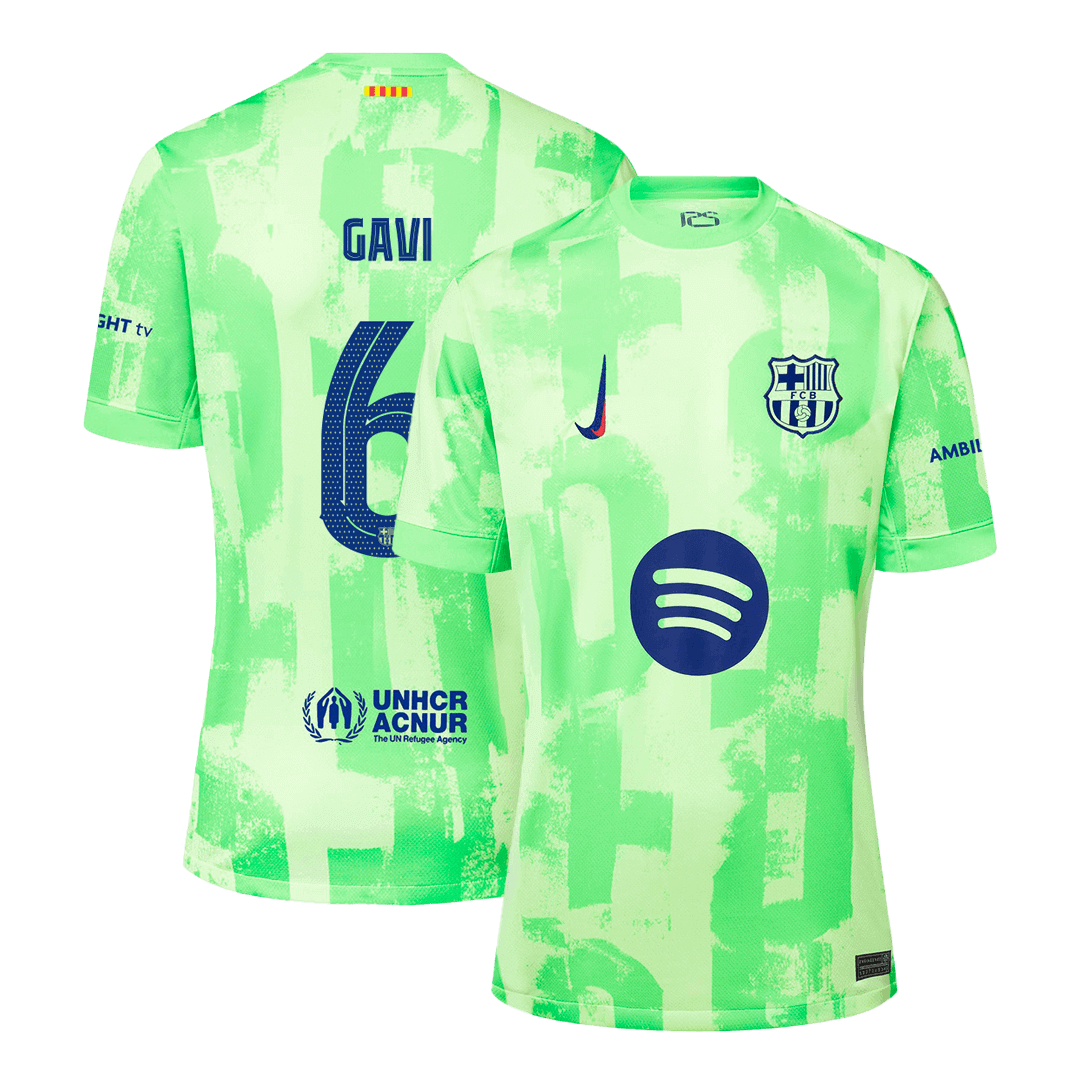 GAVI #6 Barcelona Third Away  Soccer Jersey 2024/25 - UCL?Spotify Logo Without Text? Top Soccer Jerseys Store