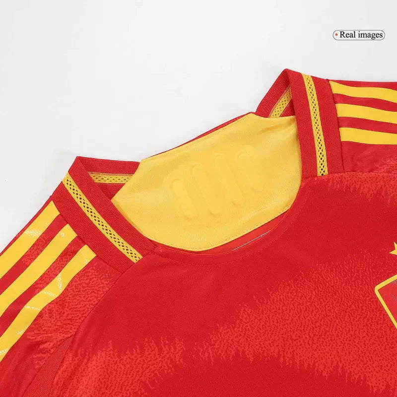 Player Version Spain Home Soccer Jersey Euro 2024 Go Game Wear