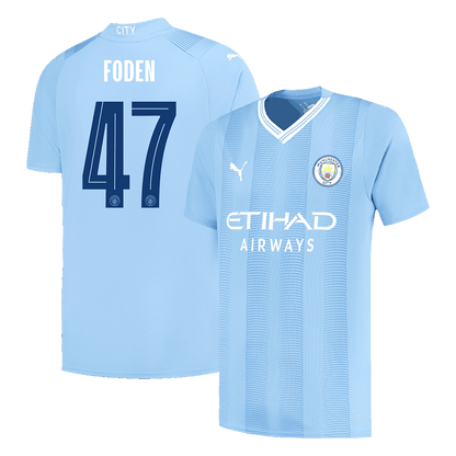 FODEN #47 Manchester City Home  Soccer Jersey 2023/24 - UCL Top Soccer Jerseys Store