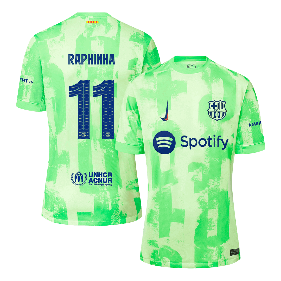 RAPHINHA #11 Barcelona Third Away  Soccer Jersey 2024/25 - UCL Top Soccer Jerseys Store