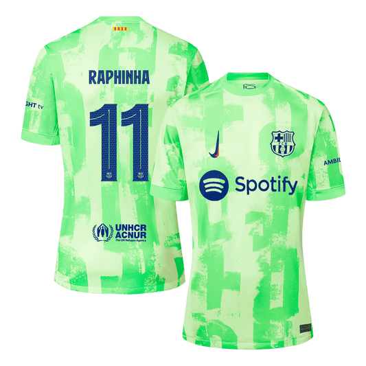 RAPHINHA #11 Barcelona Third Away  Soccer Jersey 2024/25 - UCL Top Soccer Jerseys Store