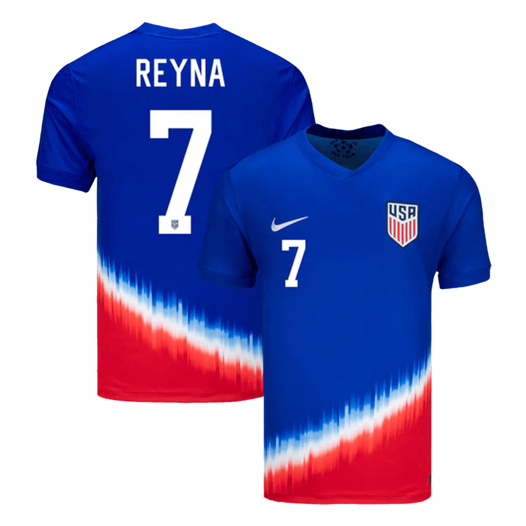 [Super Quality] Men's USA REYNA #7 Away Soccer Jersey Copa América 2024 Go Game Wear