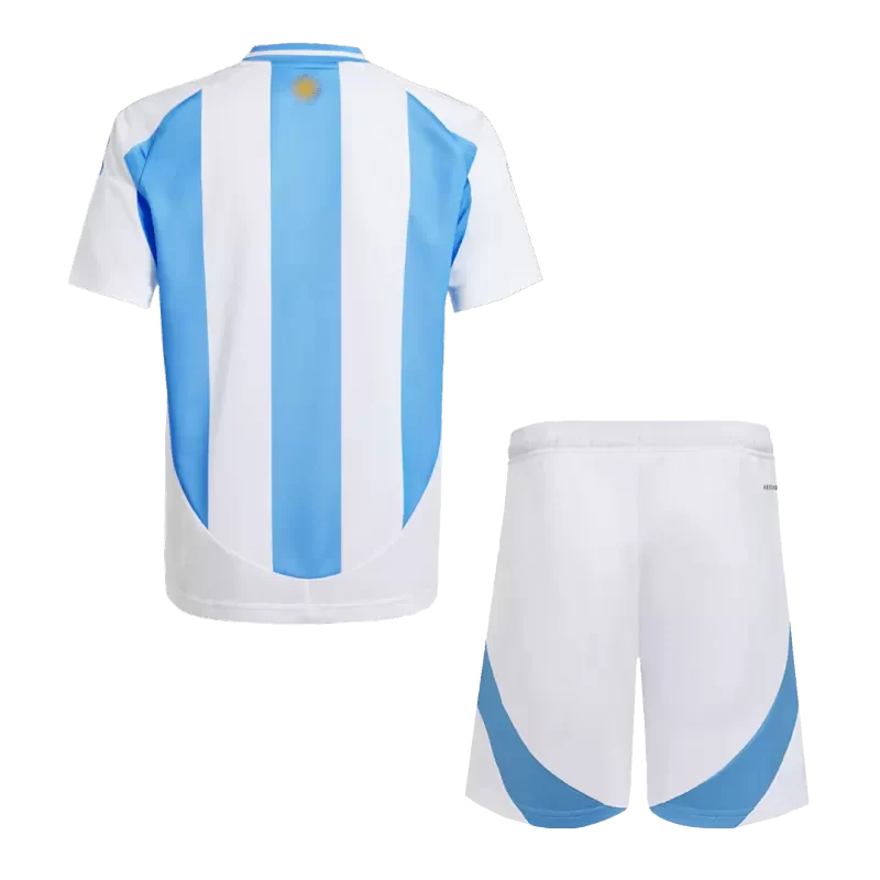 Argentina Home Kids Soccer Jerseys Kit Copa America 2024 Go Game Wear