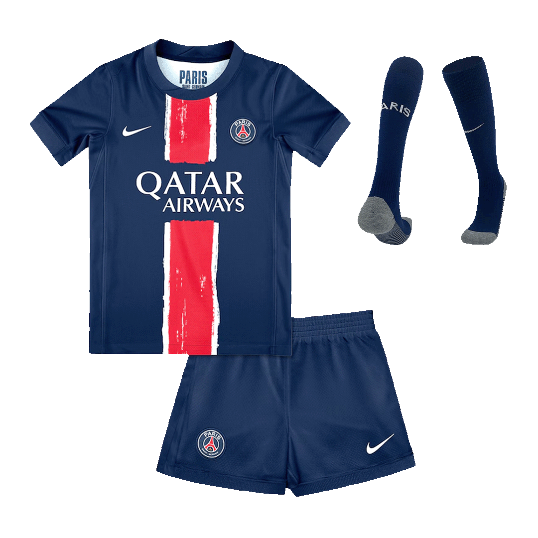 Kid's PSG Home Soccer Jersey Kit(Jersey+Shorts+Socks) 2024/25 Top Soccer Jerseys Store