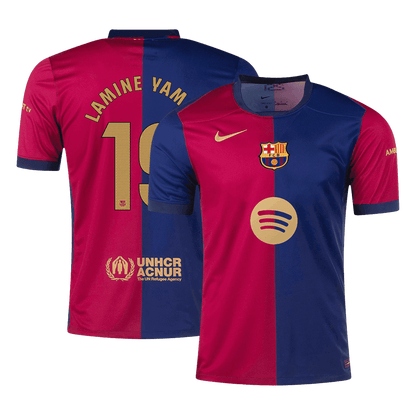 LAMINE YAMAL #19 Barcelona Home  Soccer Jersey 2024/25- Spotify Logo Without Text Top Soccer Jerseys Store