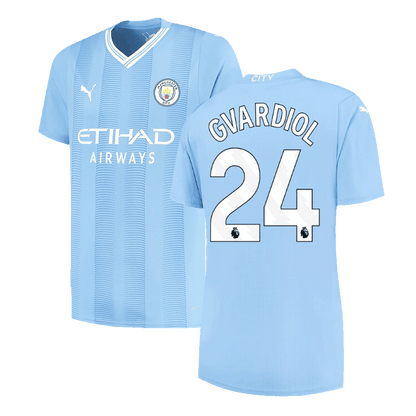 GVARDIOL #24 Manchester City Home  Soccer Jersey 2023/24 Top Soccer Jerseys Store