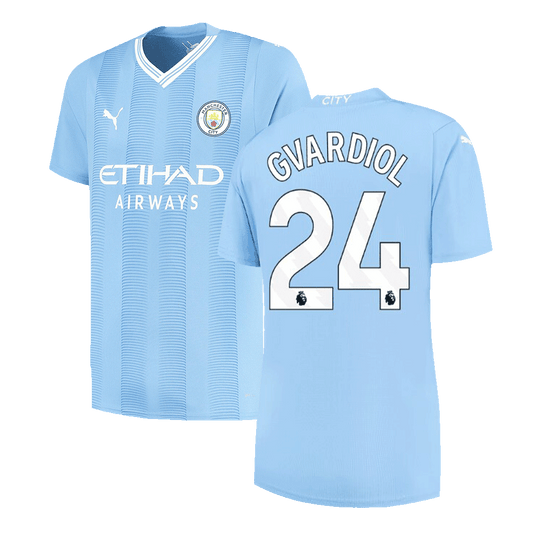 GVARDIOL #24 Manchester City Home  Soccer Jersey 2023/24 Top Soccer Jerseys Store
