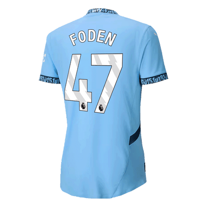 Player Version FODEN #47 Manchester City Home  Soccer Jersey 2024/25 Top Soccer Jerseys Store