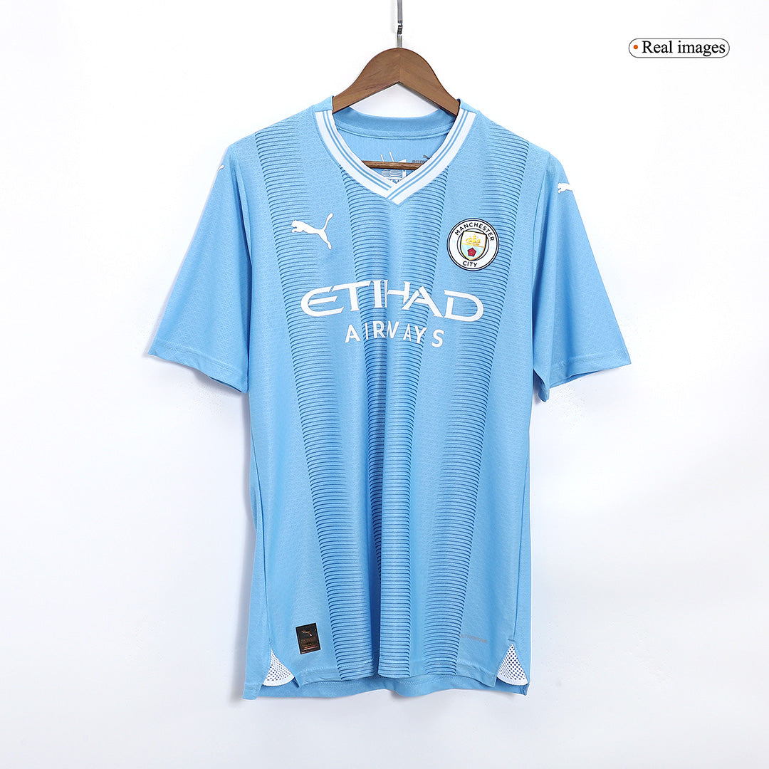 Player Version HAALAND #9 Manchester City Home  Soccer Jersey 2023/24 Top Soccer Jerseys Store