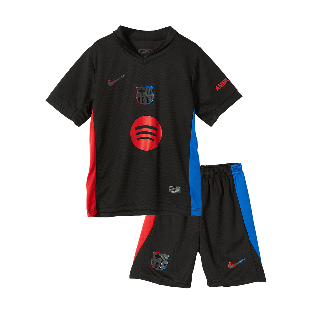Kid's Barcelona Away  Soccer Jersey Kit(Jersey+Shorts) 2024/25 - Spotify Logo Without Text Top Soccer Jerseys Store