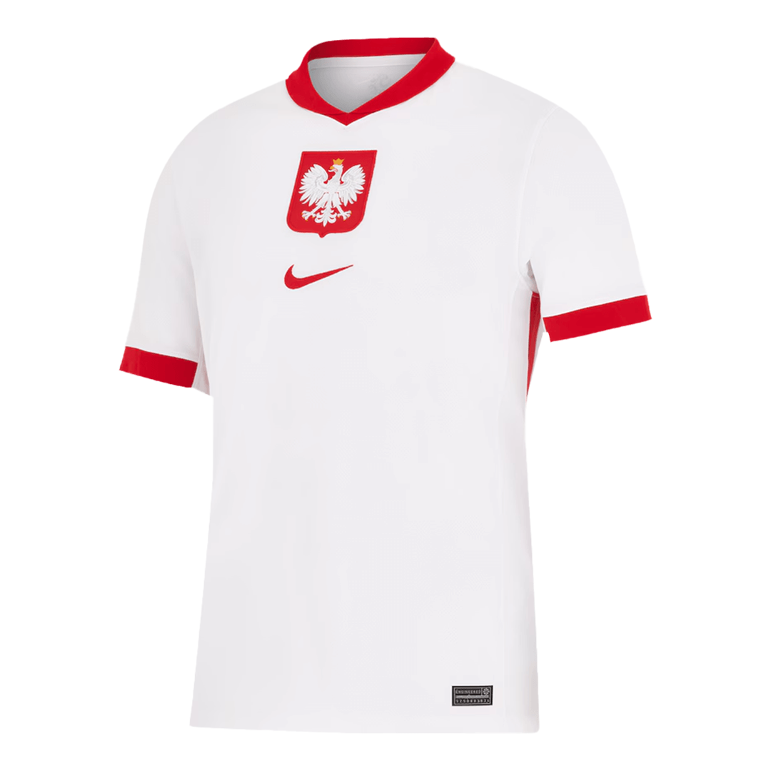 Poland Home Euro 2024 Soccer Jersey topsoccerjerseys.com