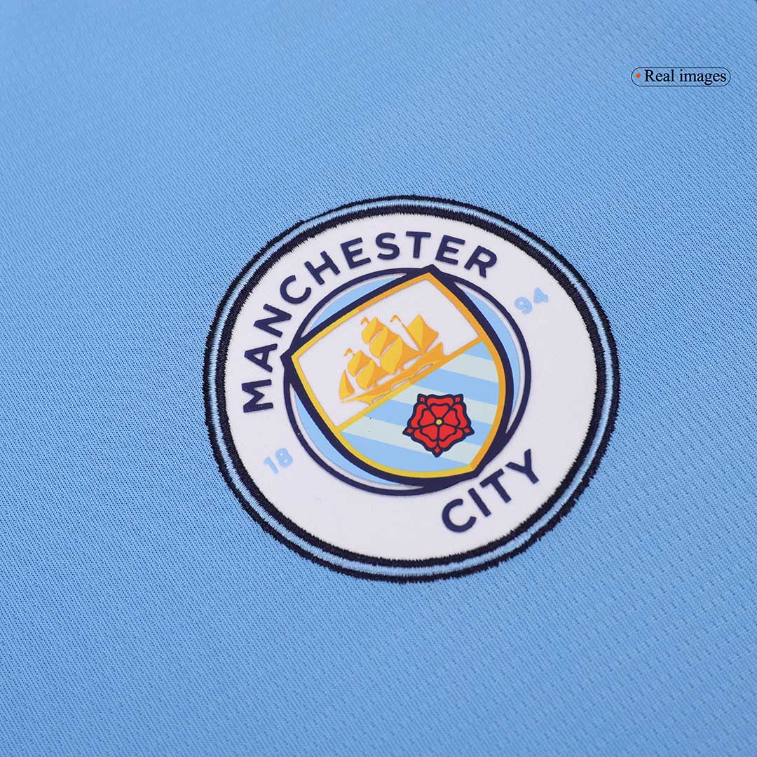 Manchester City Home Long Sleeve  Soccer Jersey 2024/25 Top Soccer Jerseys Store