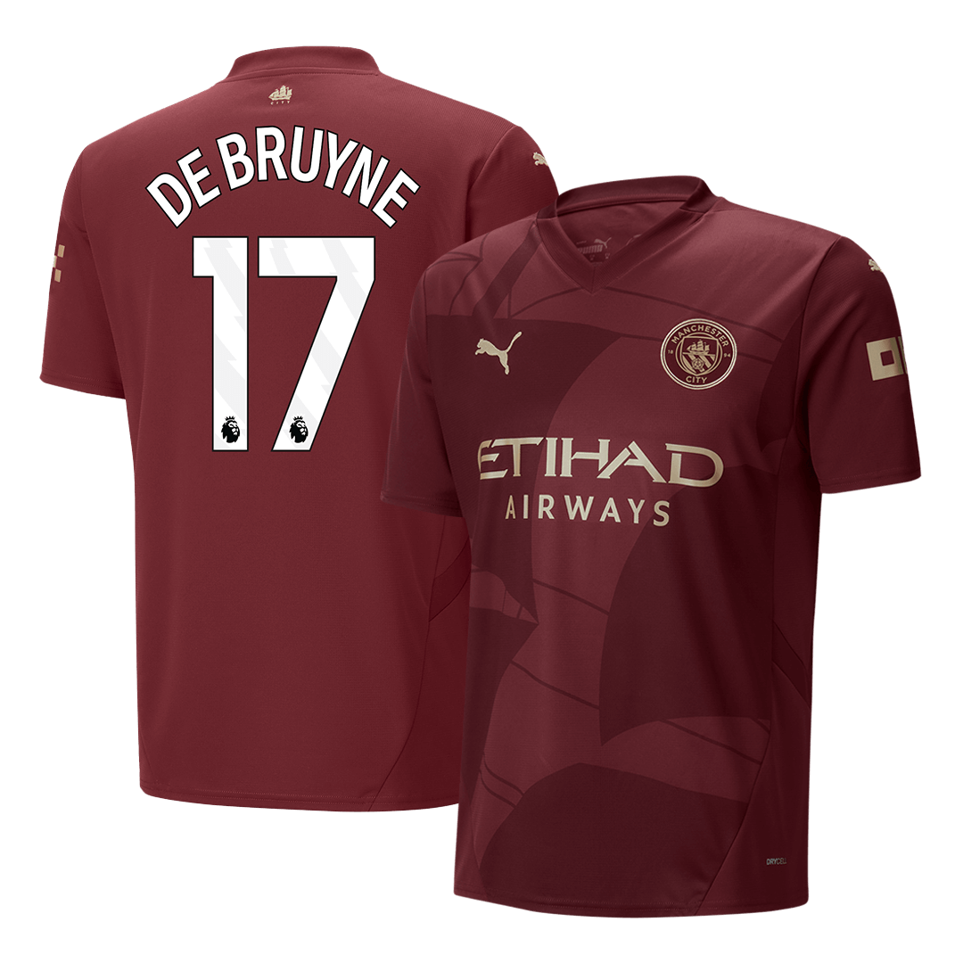 DE BRUYNE #17 Manchester City Third Away  Soccer Jersey 2024/25 Top Soccer Jerseys Store